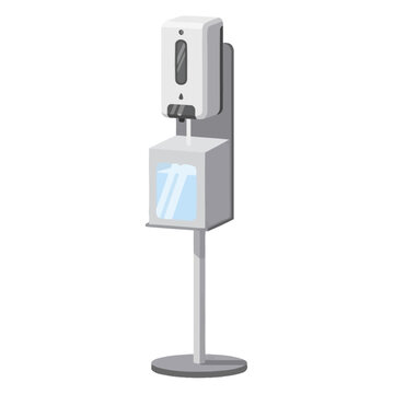 Hand sanitizer dispenser on stand, hygiene