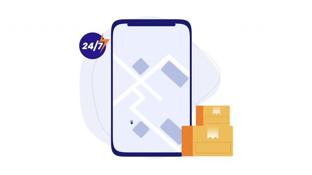 Delivery tracking interface, with realtime updates on package status. Perfect for logistics, ecommerce, and courier service designs.