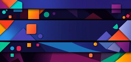 Geometric abstract divider shapes, various sizes and styles, artwork, collection