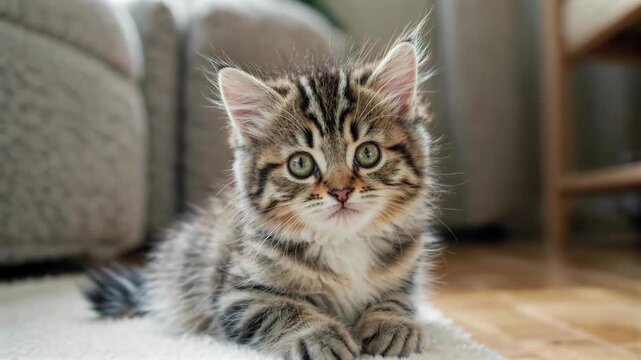 Close-up of cute indoor kittens