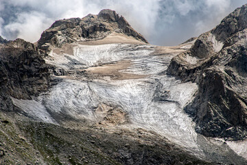 Glacial Landscape and Rocky Terrain in Northern Pakistan