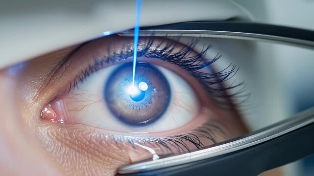 Ophthalmology Laser Eye Surgery Vision Correction Close Up Macro Shot