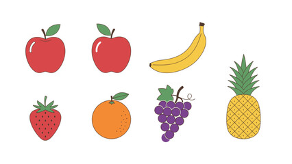 A vibrant collection of fresh fruits including apples bananas grapes oranges strawberries and a