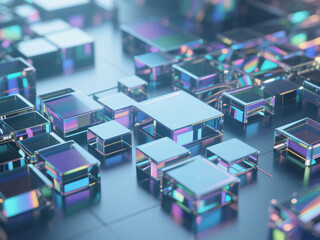 Glass Plates Lined Up Minimalist Background