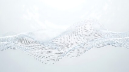 Modern digital wave pattern with white dots on light background