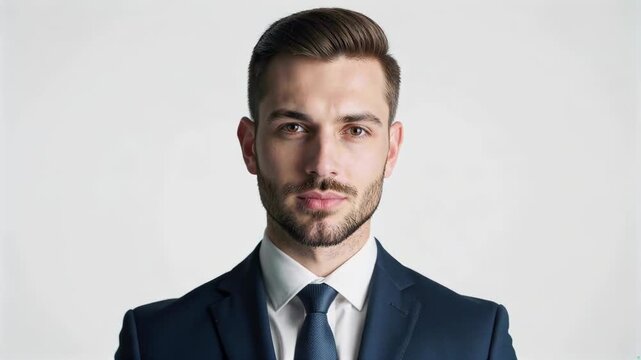 Close up of the front of a man in a suit