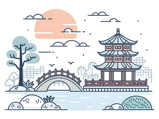 Naklejka premium Suzhou Classical Gardens