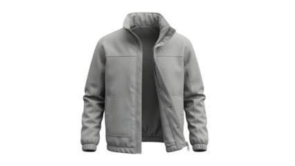 Gray insulated winter jacket