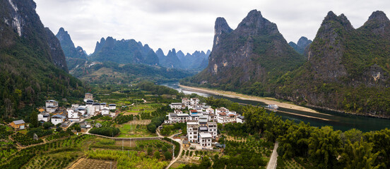 The Mountain Landscape of Guilin, Li River in Yangshuo