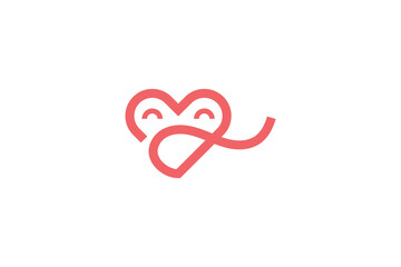 A simple yet beautiful love logo design. A super lovely with rounded edge.