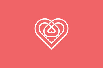 A simple yet beautiful love logo design. A super lovely with rounded edge.