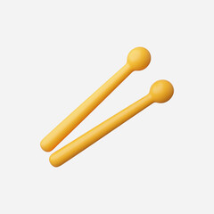 3d Realistic Drumstick vector Illustration
