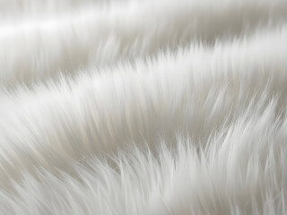 Soft white fur texture close up abstract background