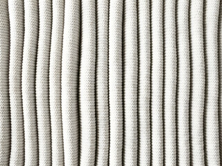 Textured fabric folded rows vertical pattern