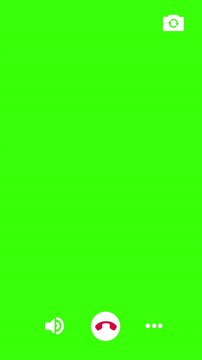 Animated vertical video call screen interface