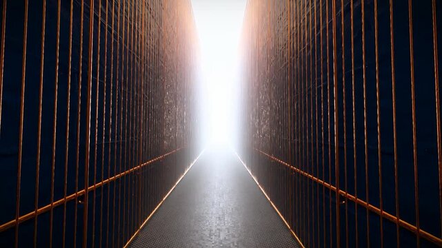 Endless Eerie Corridor Liminal Space Background