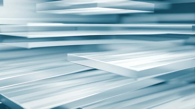 A digital business backdrop features a stack of magazines, books, and documents arranged with striped lines and blue paper textures for a modern web template design