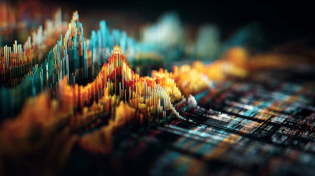 Abstract data waveform landscape visualization representing big data analytics signal processing and information complexity.
