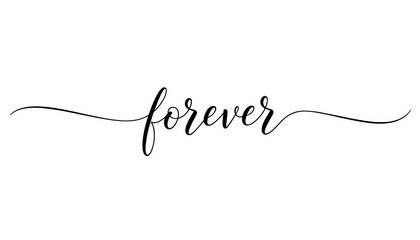 Obraz premium Forever text on white background