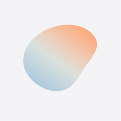 Abstract gradient shape on white background for modern design concepts