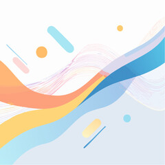 Abstract colorful wavy background with geometric shapes for design projects