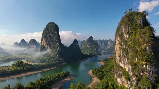 Li River Landscape Natural Scenery