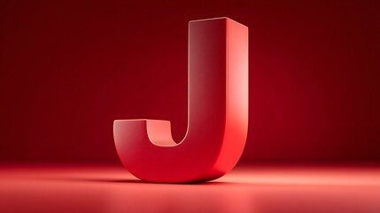 Large red letter j