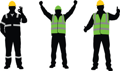 Isometric construction site with yellow tower crane building house and professional worker silhouettes for urban architectural development and site management © Itz Majbahuil Here