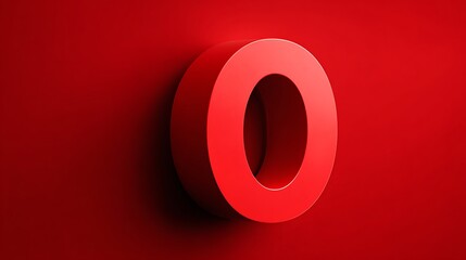 Red circular object on red background