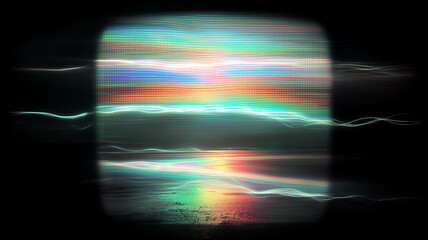 Abstract digital waveform distortion illustrating signal interference data noise and communication disruption.
