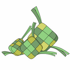 ketupat traditional Muslim food during the celebration of Eid al-Fitr 