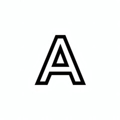 Minimalist black outline of uppercase letter a