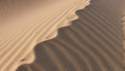 Fototapeta premium Sand Dune Ripples - A Study in Light and Shadow.