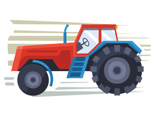 Naklejka premium Tractor as heavy machinery for agricultural work vector illustration ideal for farm construction machinery equipment and agriculture themed designs