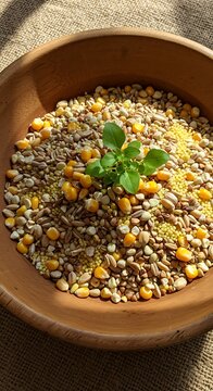 土の恵み、生命の粒