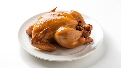 Roasted chicken on a plate