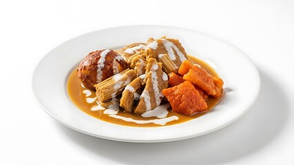 Savory Chicken and Sweet Potato Dish with Creamy Sauce