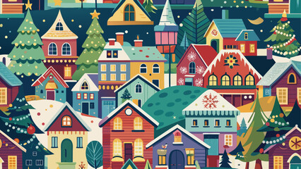 Charming winter village