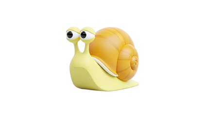 Cartoon Snail with Large Eyes