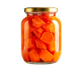 Glass jar of canned pumpkin