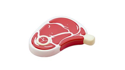 3D Render of a Raw Steak