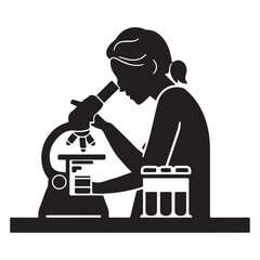  A young scientist examining samples under a microscope in a laboratory setting