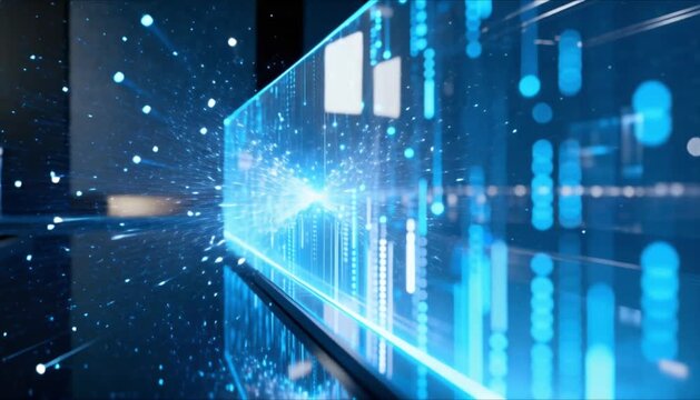 data streams bouncing off invisible security barrier digital privacy metaphor perfect for data privacy day