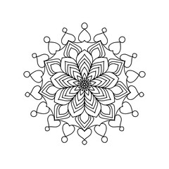 easy mandala design for colouring