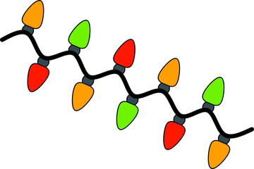 Christmas Lights in Rainbow Colors