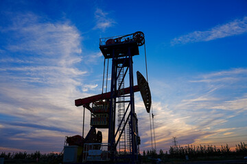 Oil pump in the outdoor work