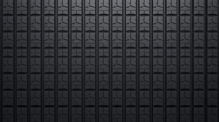 A close-up view of a dark, textured surface with a repeating geometric pattern, resembling a modern industrial background.