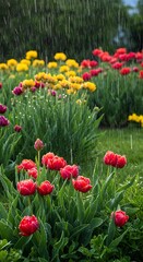 Obraz premium Rain-Kissed Blooms