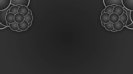 Abstract Dark Background with Geometric Raspberry Motifs.