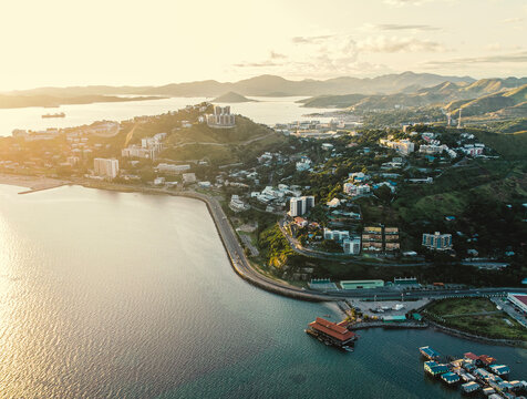 Aerial view of Port Moresby, Papua New Guinea